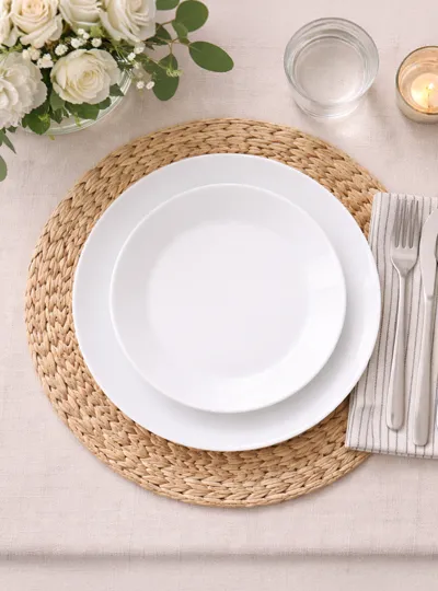 Location assiette plate à dessert 19 cm blanche — Les Pimp'ettes