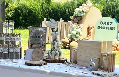 Décoration Baby Shower sur le thème de la girafe — Les Pimp'ettes